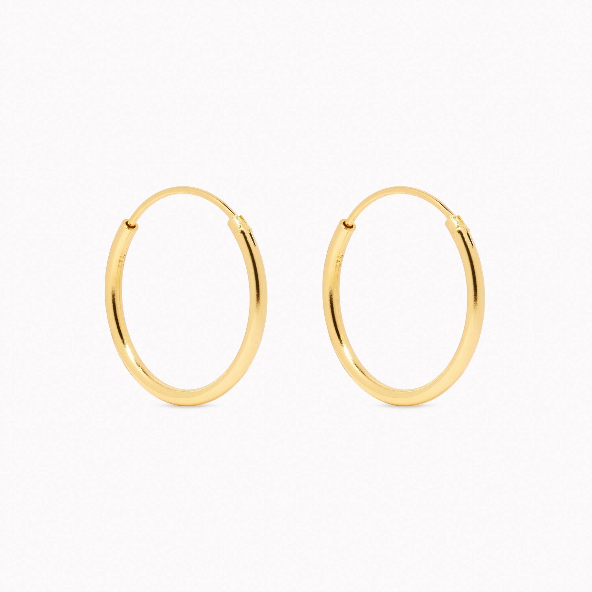 Gold Hoop Earrings 20mm - Rebecca Precious Shine