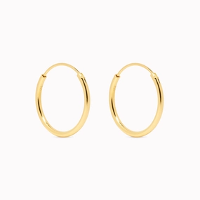 Gold Hoop Earrings 20mm - Rebecca Precious Shine