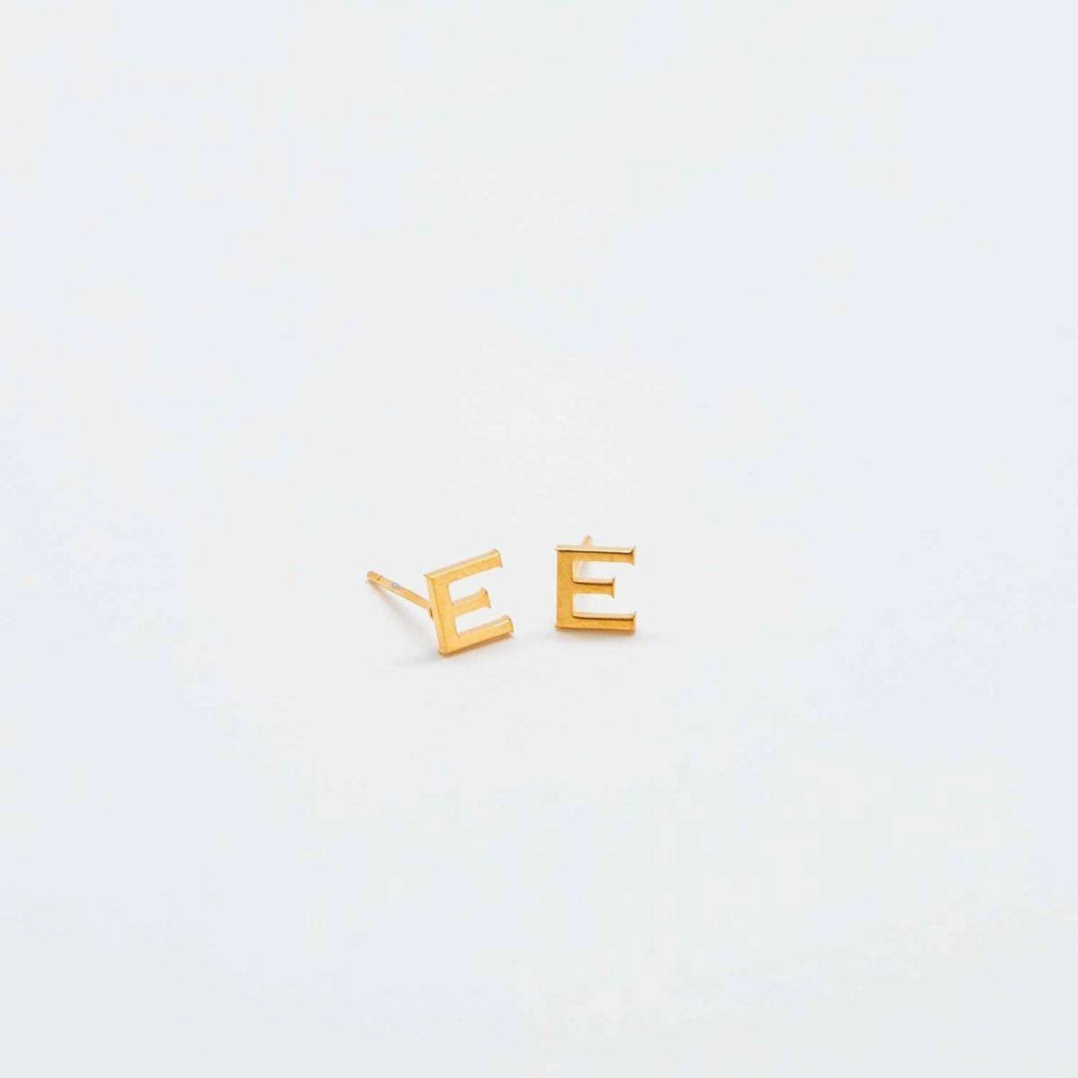 Gold Initial Earrings Daily Collection
