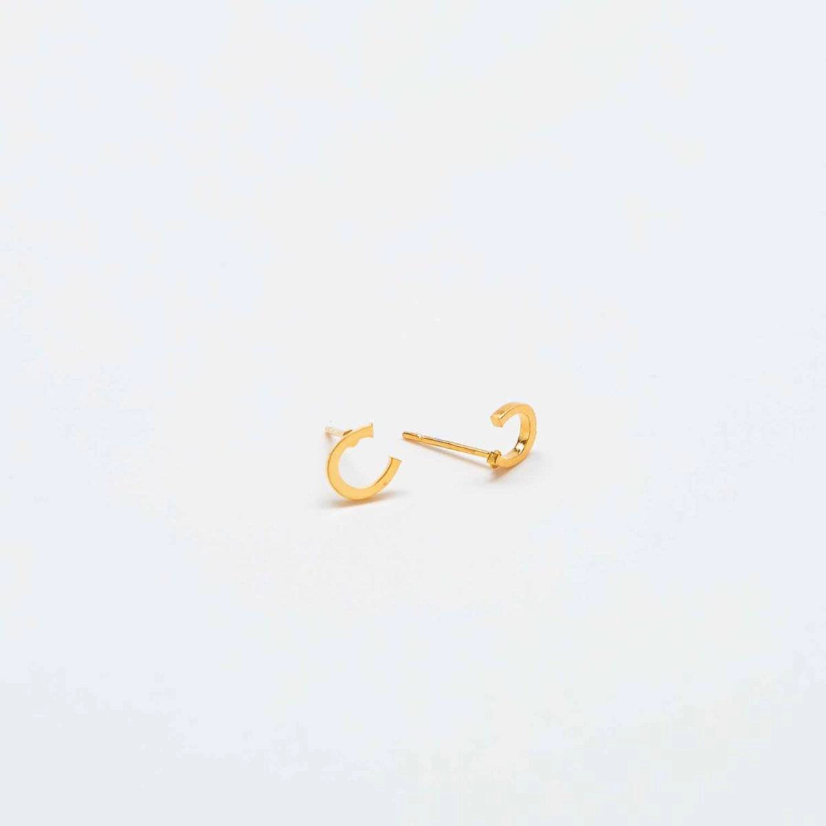 Gold Initial Earrings Trendy Highlight date night look