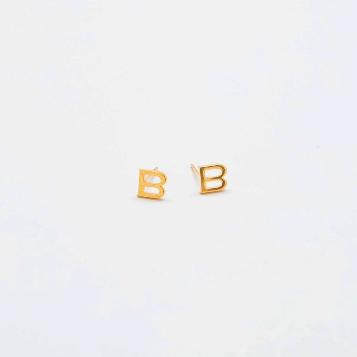 Gold Initial Earrings Everyday Wear Refined Highlight