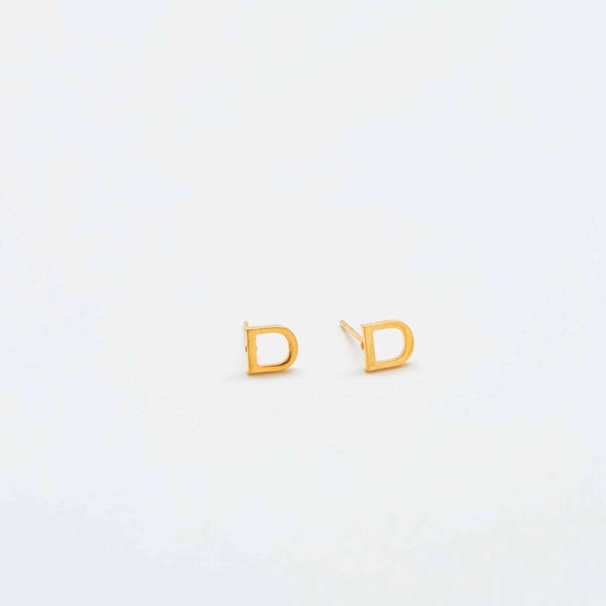 Gold Initial Earrings Weekend Glam