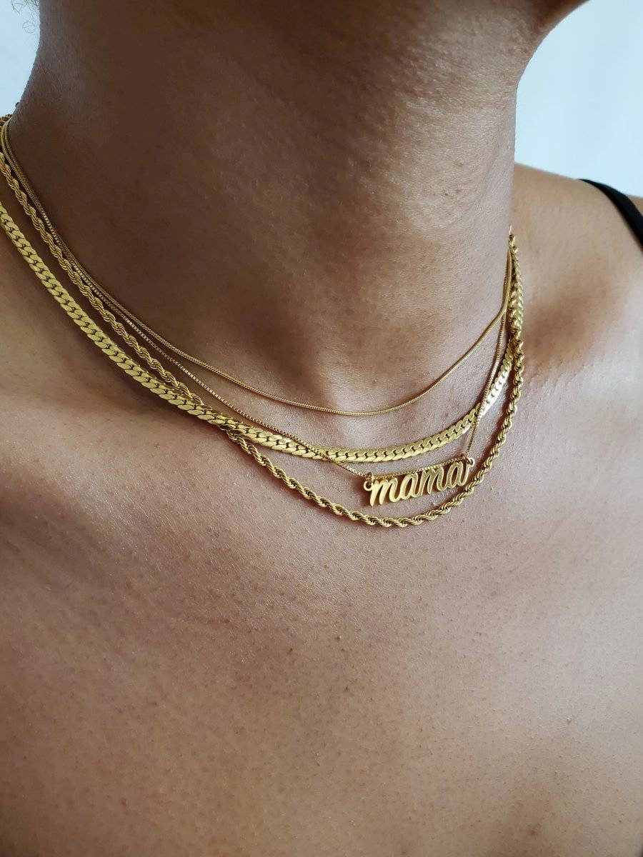 Gold Mama Necklace Gloss Finish