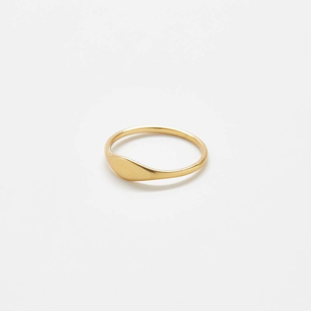 Night Ready Gold Mini Signet Ring