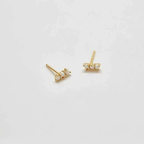 Bold Glow Gold Opal Bar Earrings