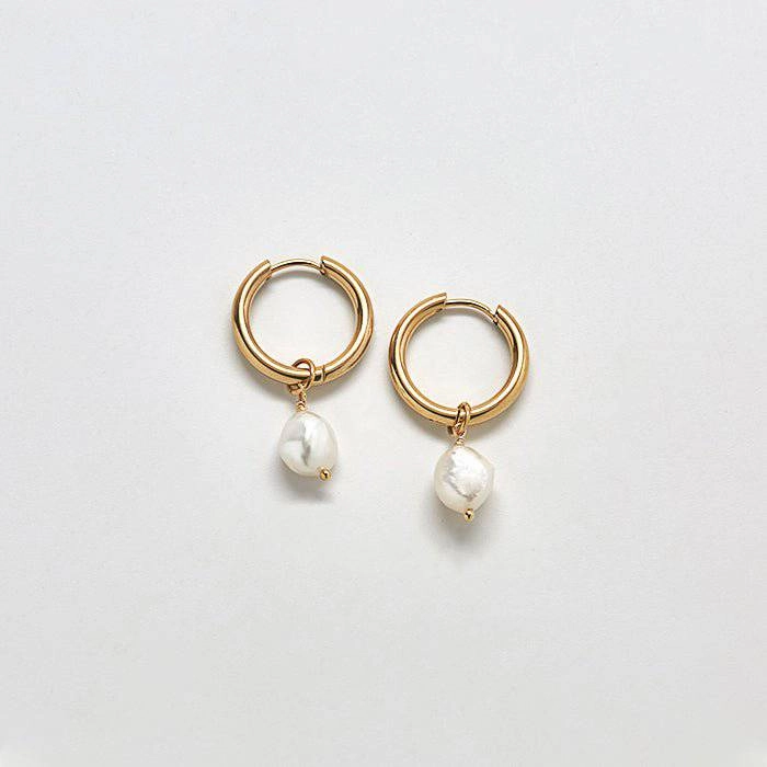 Gold Single Pearl Huggie Earrings - Best Seller Luxurious Craft