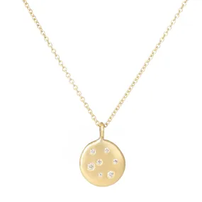 Golden Disc Necklace - 18k gold   Reclaimed Diamonds Neutral palette