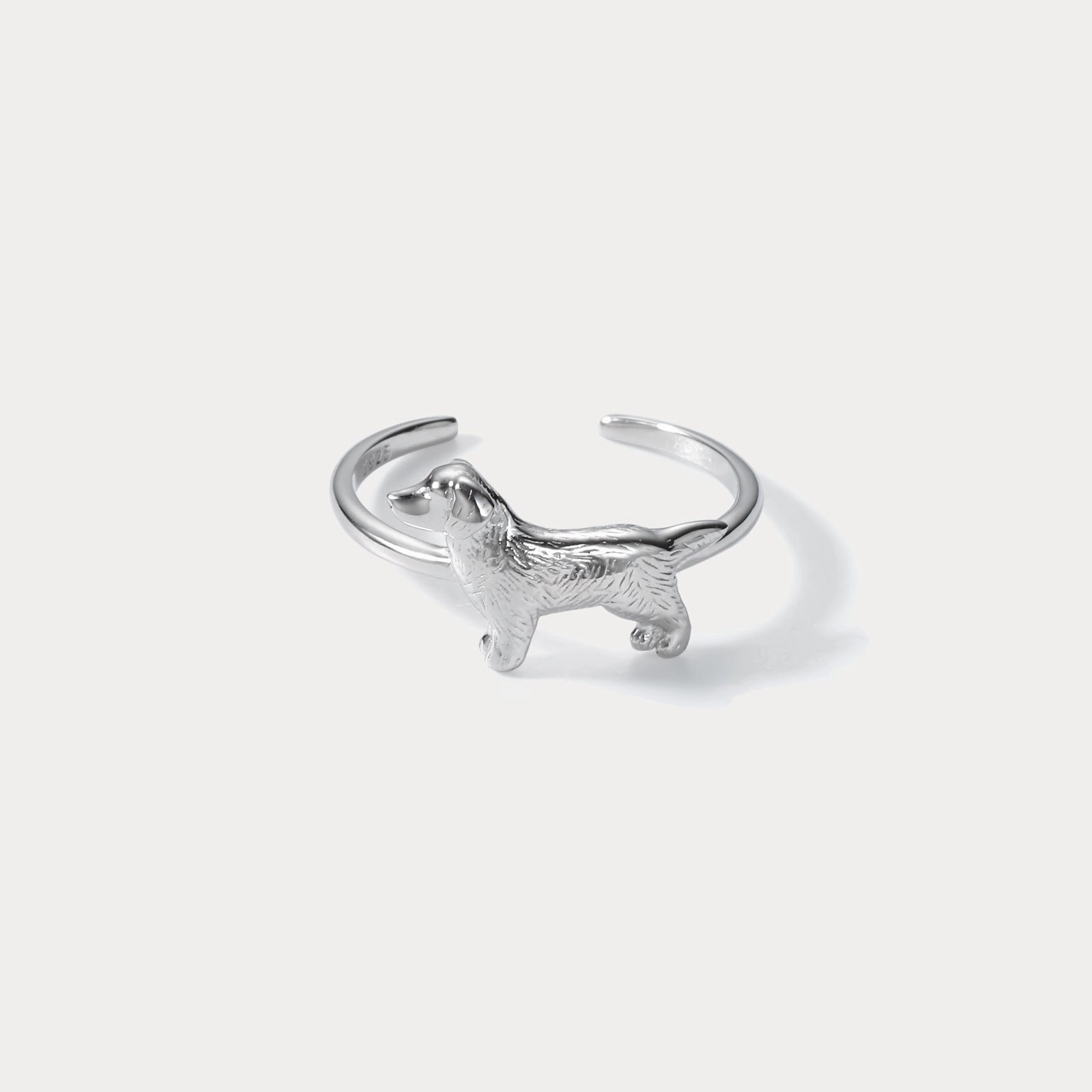 Effortless Charm Golden Retriever Ring