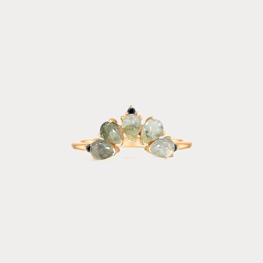 Silk Finish Festive Wear Labradorite Ring
