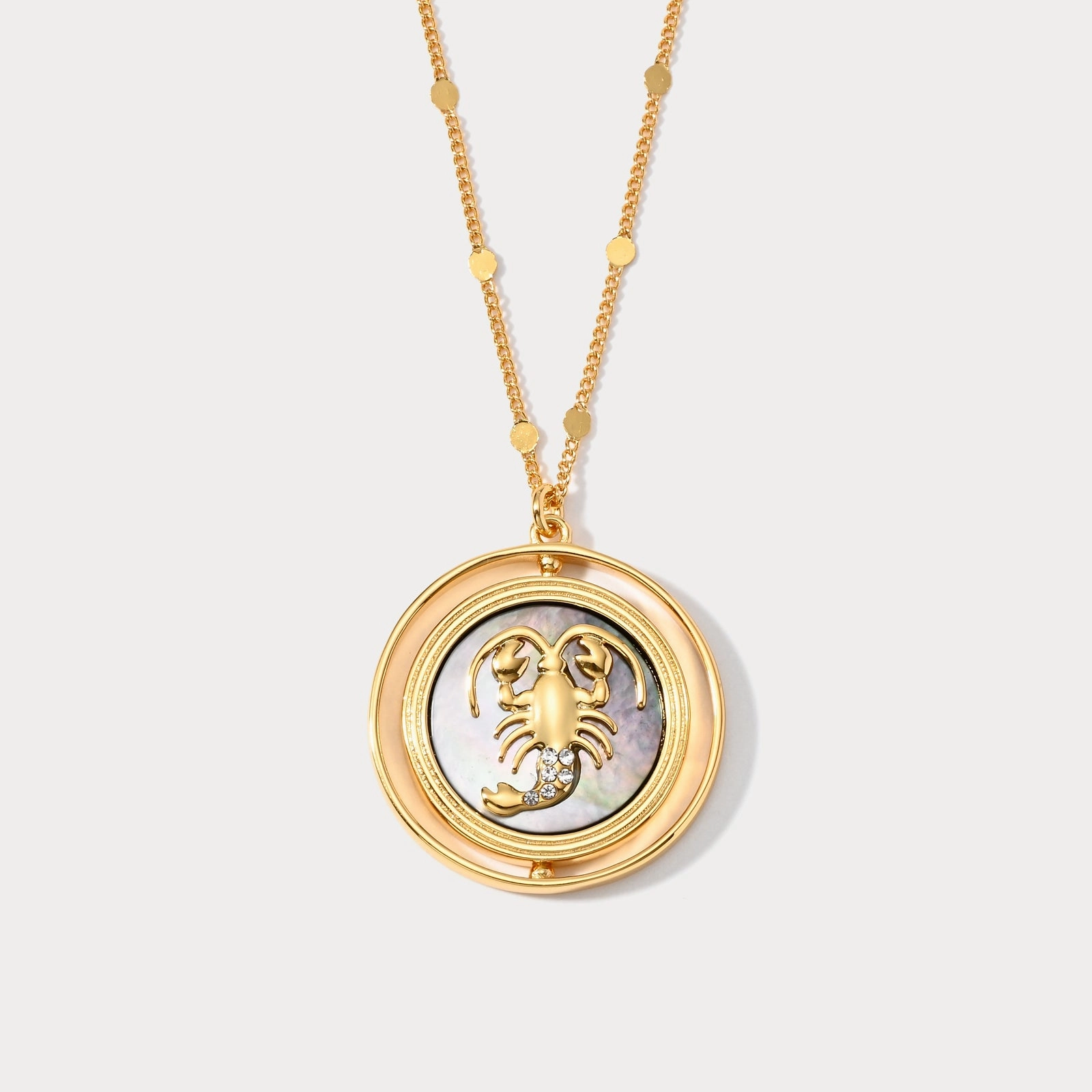 Golden Zodiac Necklace Daily Fashion