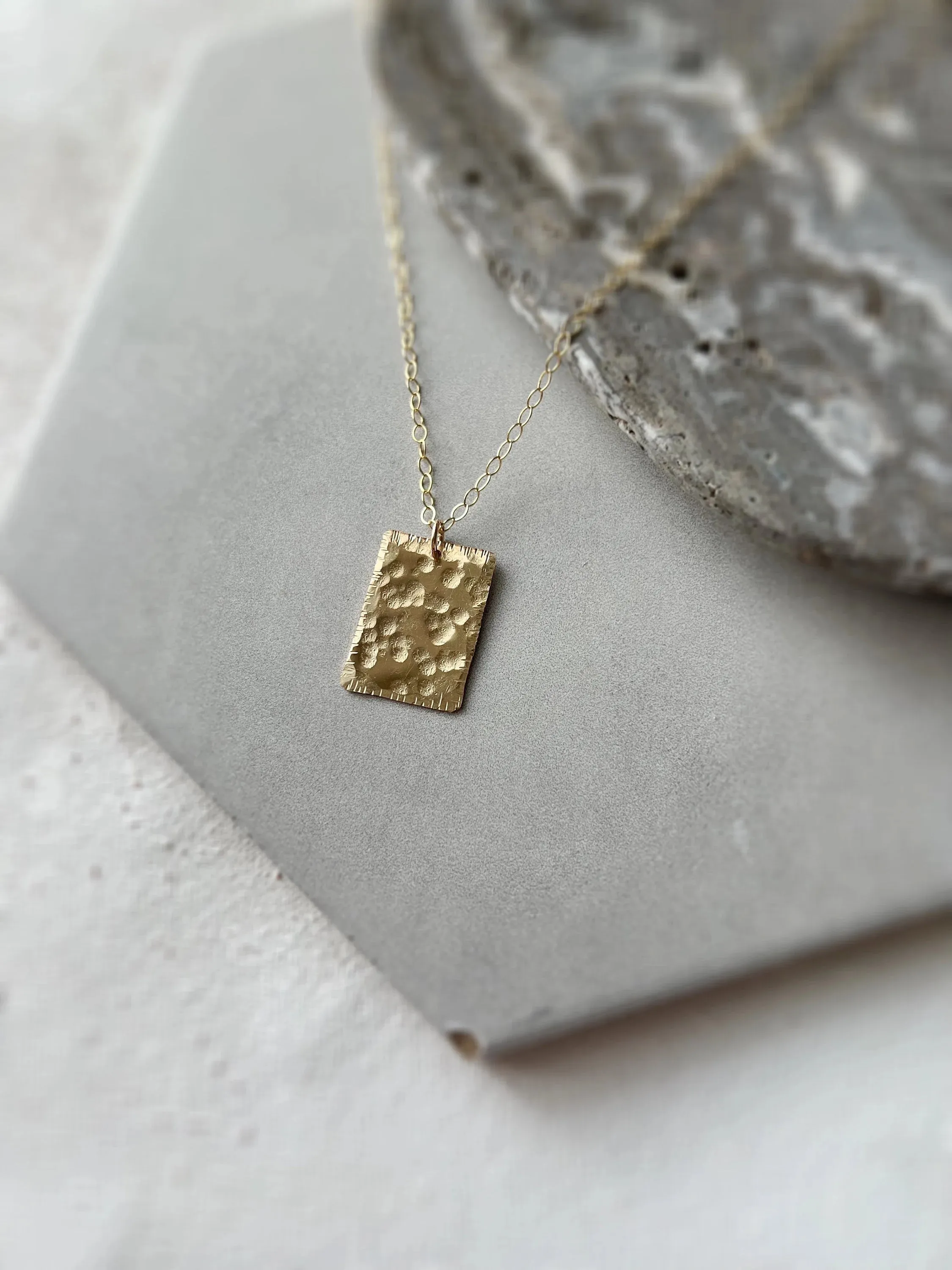 Charm Adornment Goldie Rectangle Layering Necklace