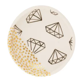 Graduation Day Diamonds   Third Tiny Dot Cluster Ring Dish