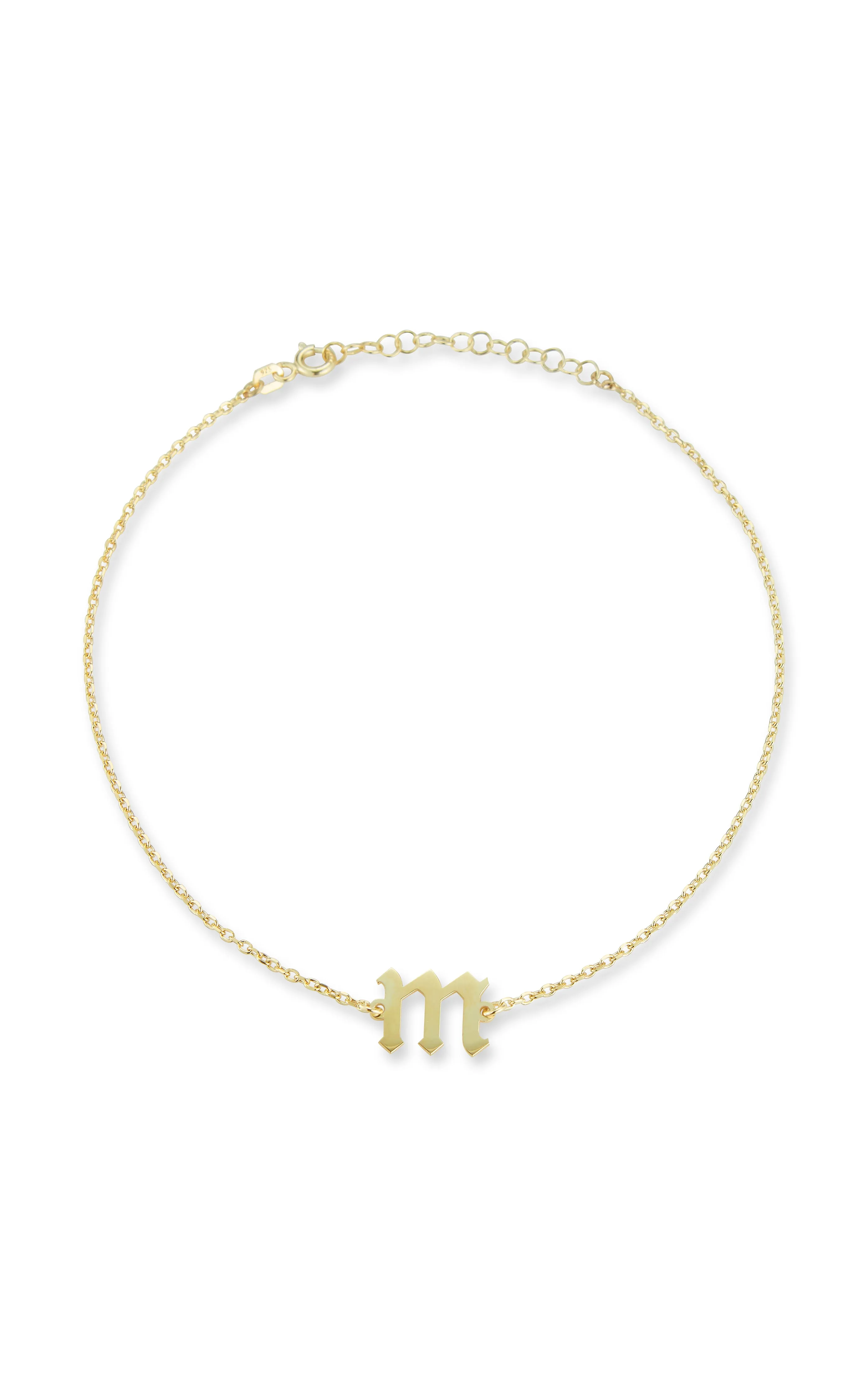 Mindful Addition Gothic Initial Bracelet