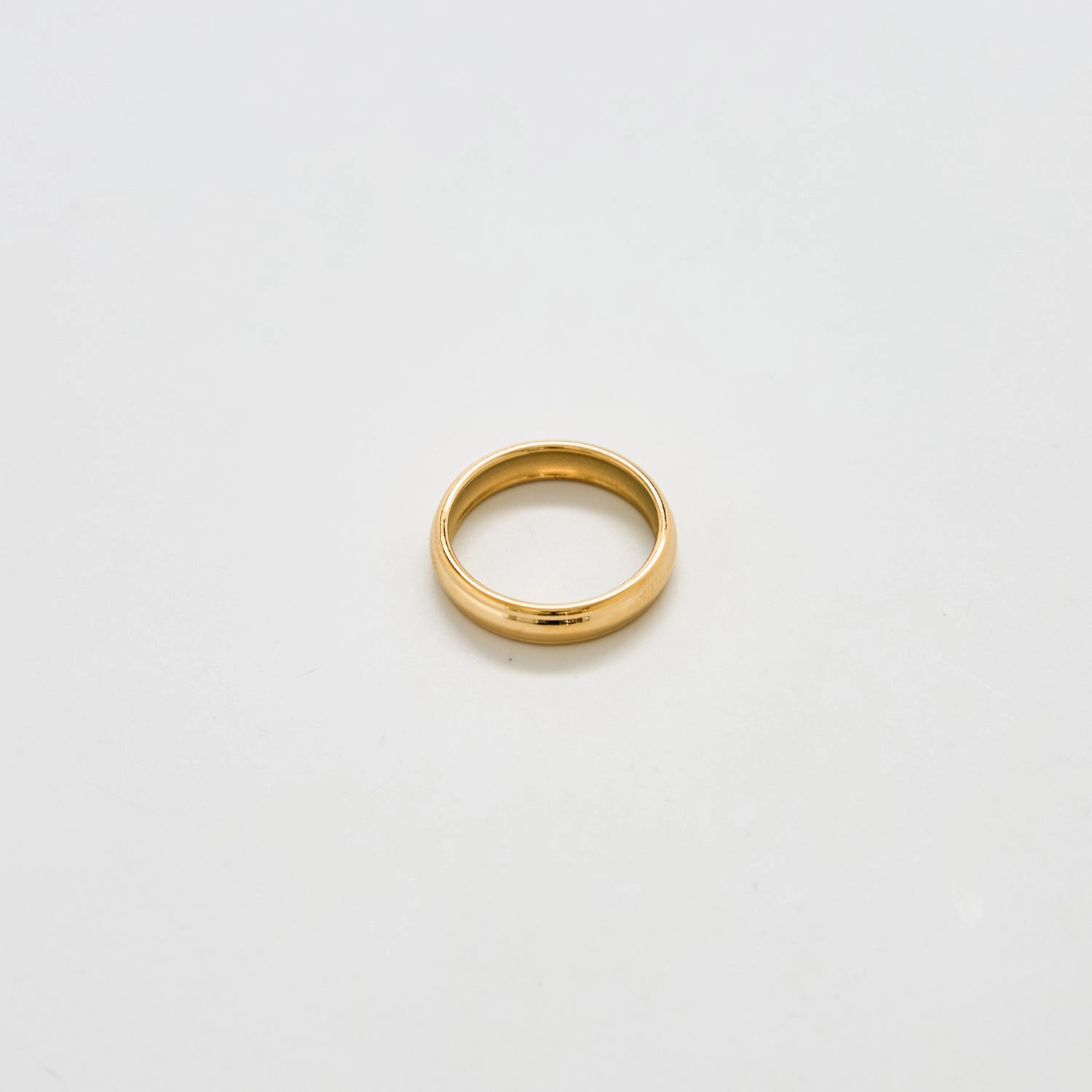 Gold Wide Barrel Stacking Ring feminine grace