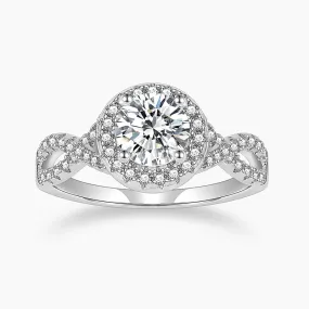 Round Twisted Gems Ring in Sterling Silver Sparkling Craftwork