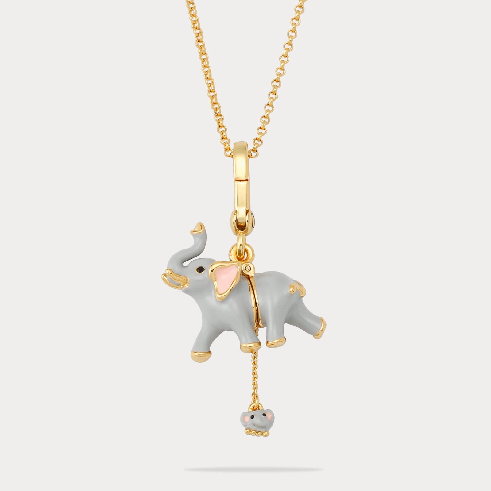 Elephant Locket Necklace Fantastic Item Beautiful Present
