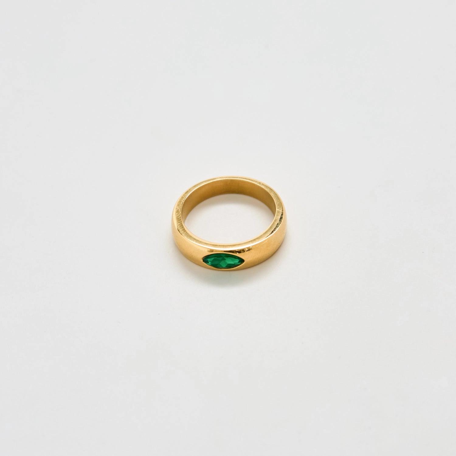 Dazzling Detail Glam Day Green Marquise Stacking Ring