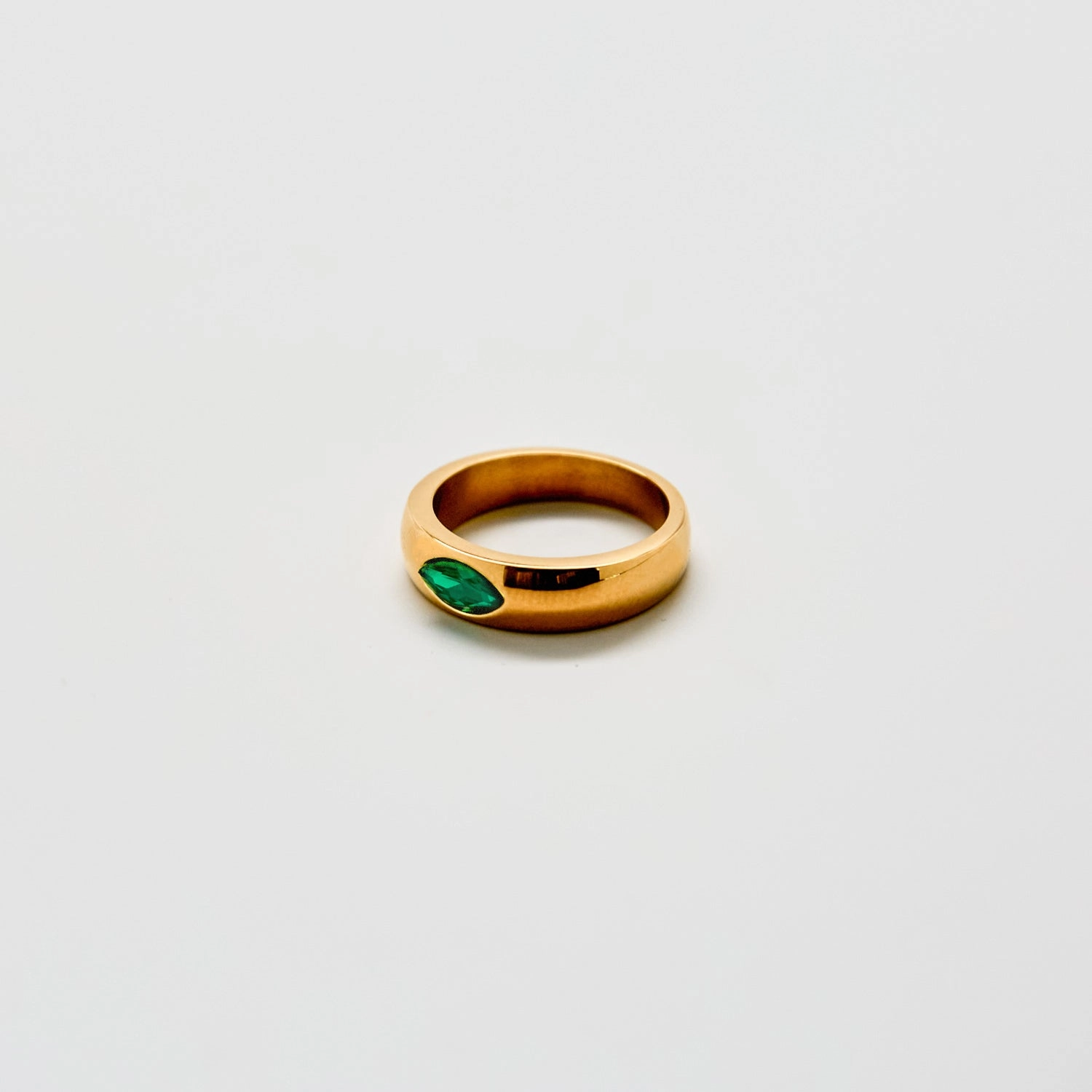 Green Marquise Stacking Ring Day To Day