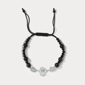 Polished Treasures Hamsa Hand Braided Bracelet