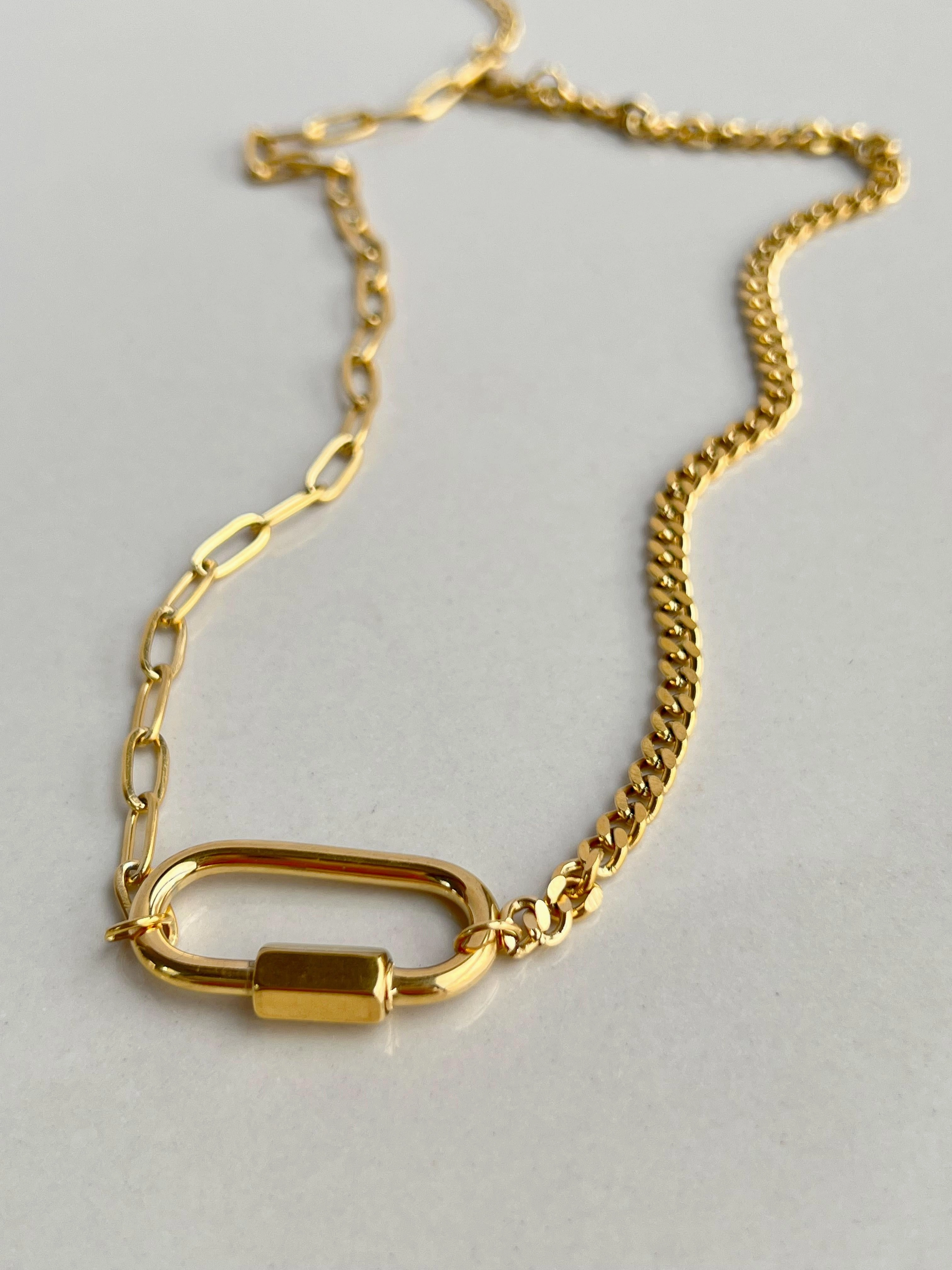 Graceful Twist Vogue Touch Aglaia Mixed Chain Necklace