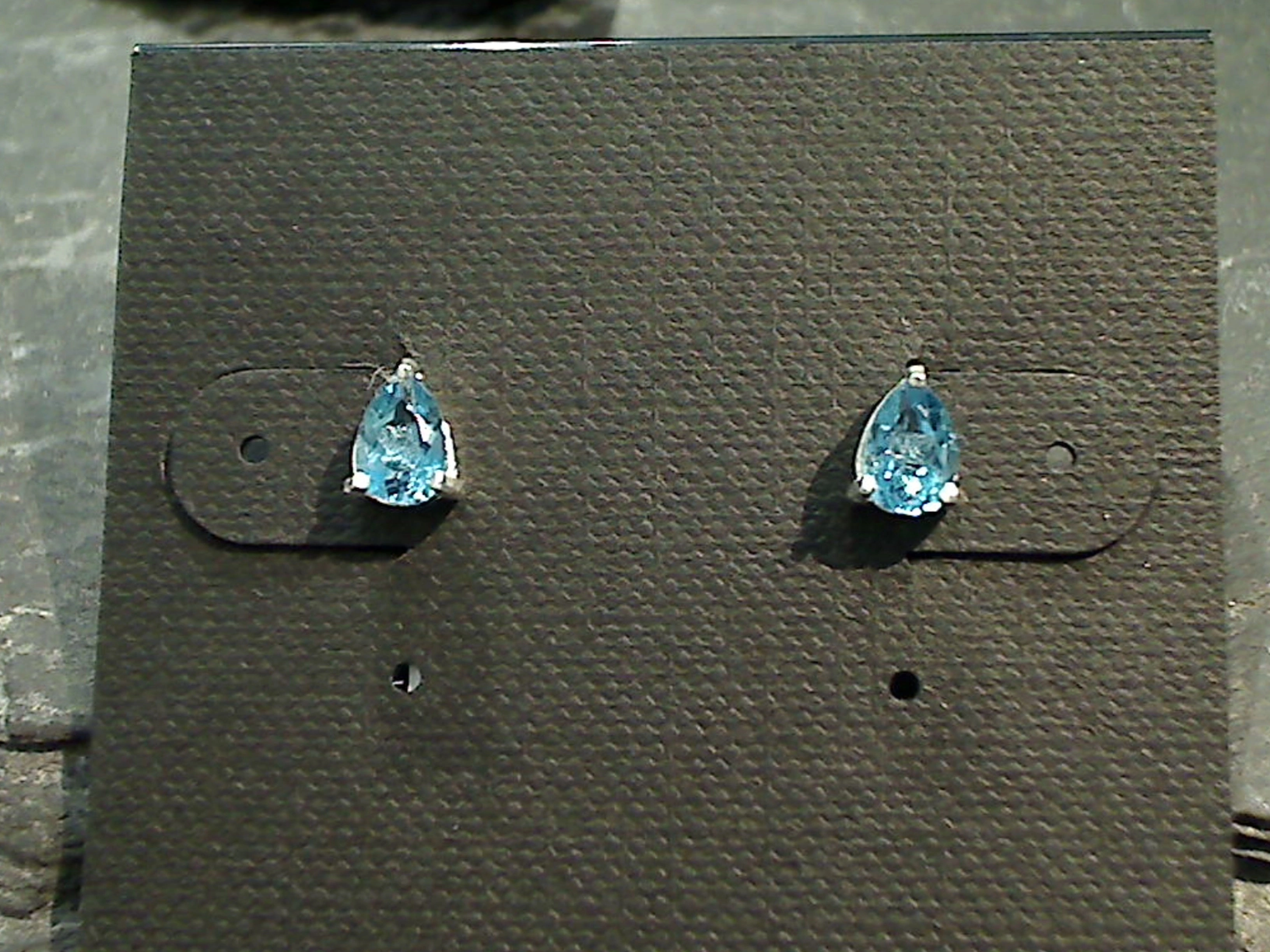 Formal Decoration Modernist Accent Blue Topaz, Sterling Silver 4x6MM Pear Shape Stud Earrings