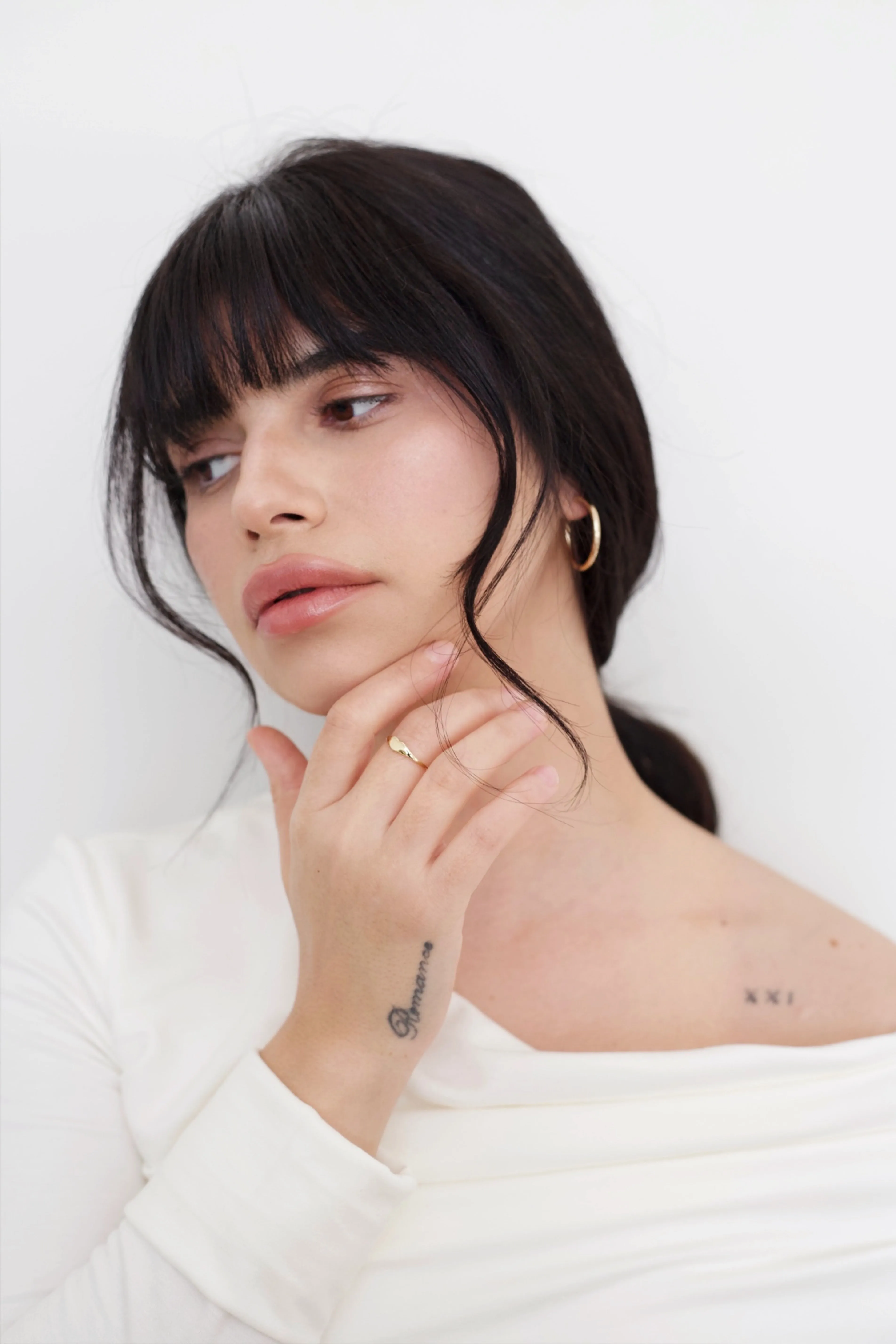 Chic Finish Heart Signet Ring