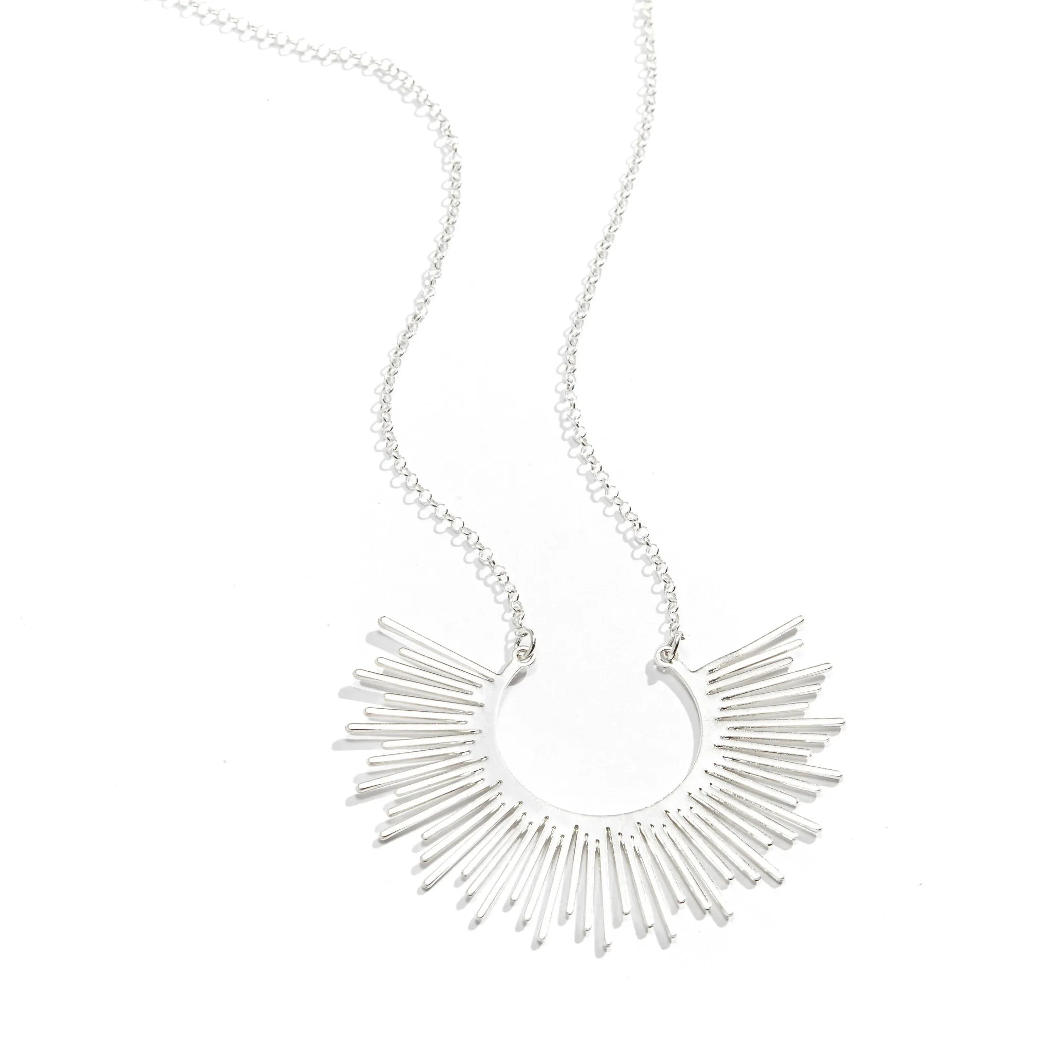 Helios - Sun Pendant Necklace - Silver Vlogger Piece holiday season
