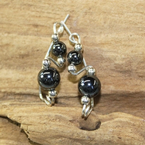 Brilliant Appearance Lightweight Decor Hematite Beads Simple Ear Sweeps - Ear Sweep 17