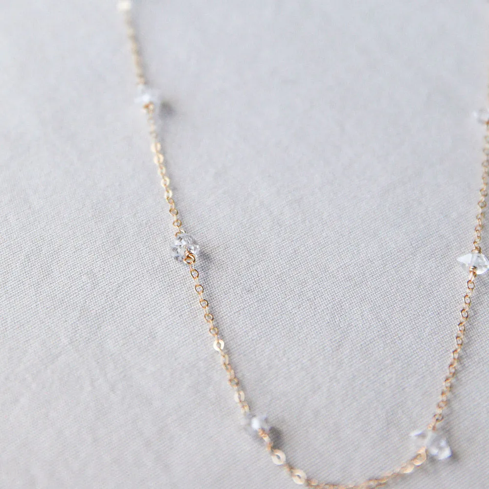 Superior Style High-End Gift Herkimer Diamond Classic Necklace