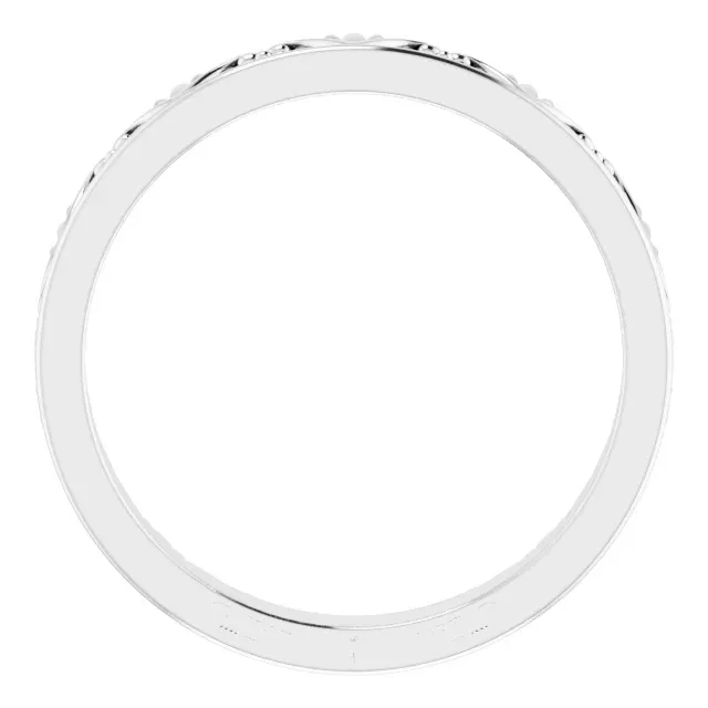 14K White Stackable Crown Ring Sophisticated Look