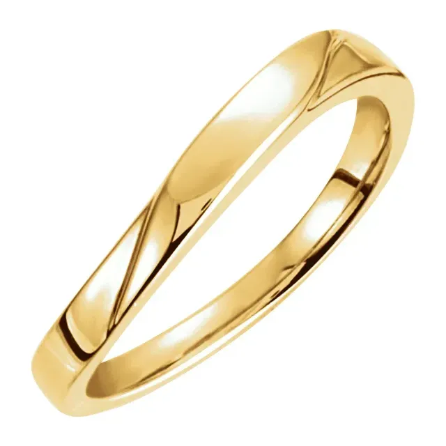 Artistic Accessory Branded Style 14K Yellow 3 mm Stackable Ring