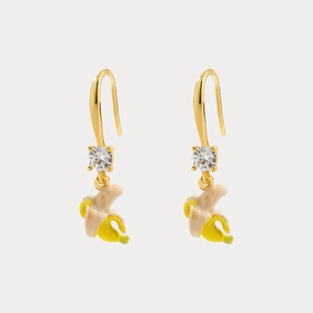 Banana Earrings Adorable Item Luxurious Adornment