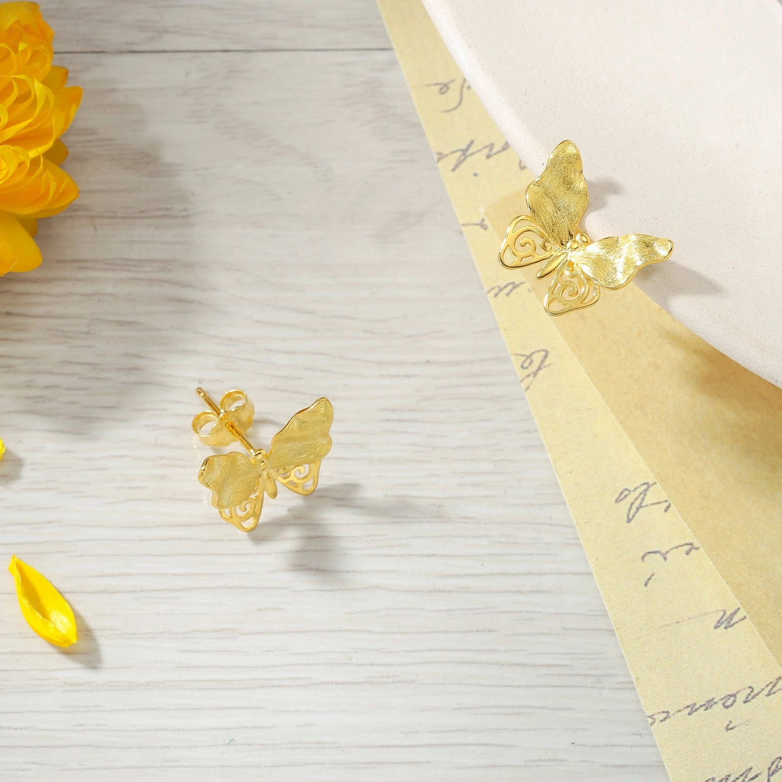 Hollow Butterfly Earrings Iridescent Adornment