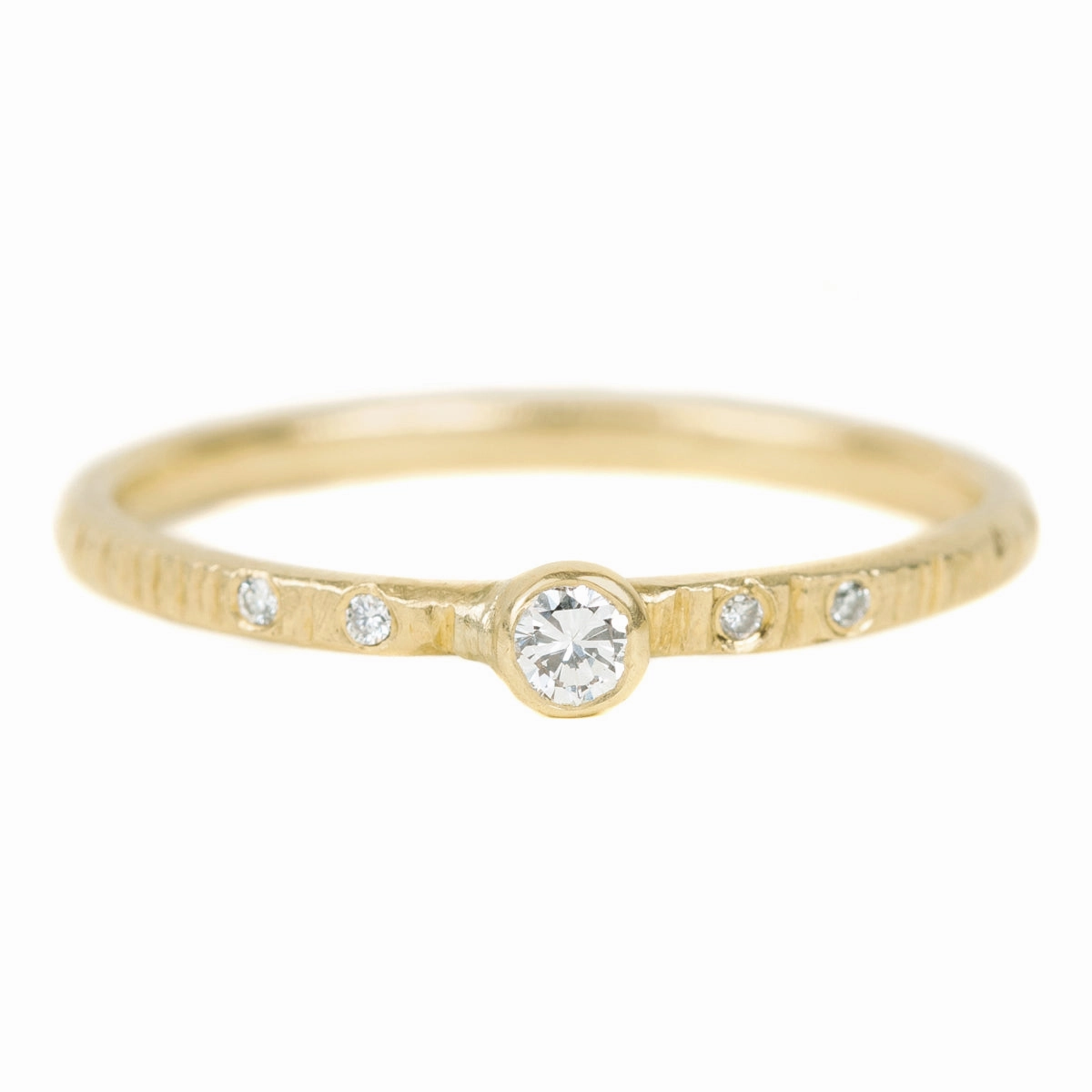 Goldyn Stacker Band - 18k Gold   Reclaimed Diamonds Simple Ornament