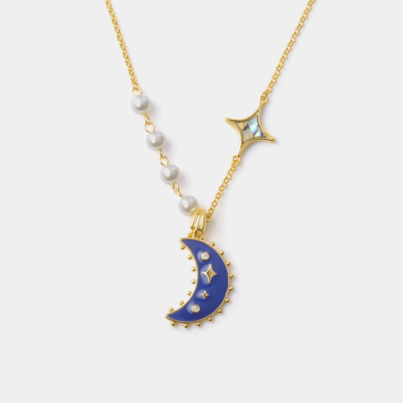 Blue Crescent Moon Necklace Exclusive Accessory