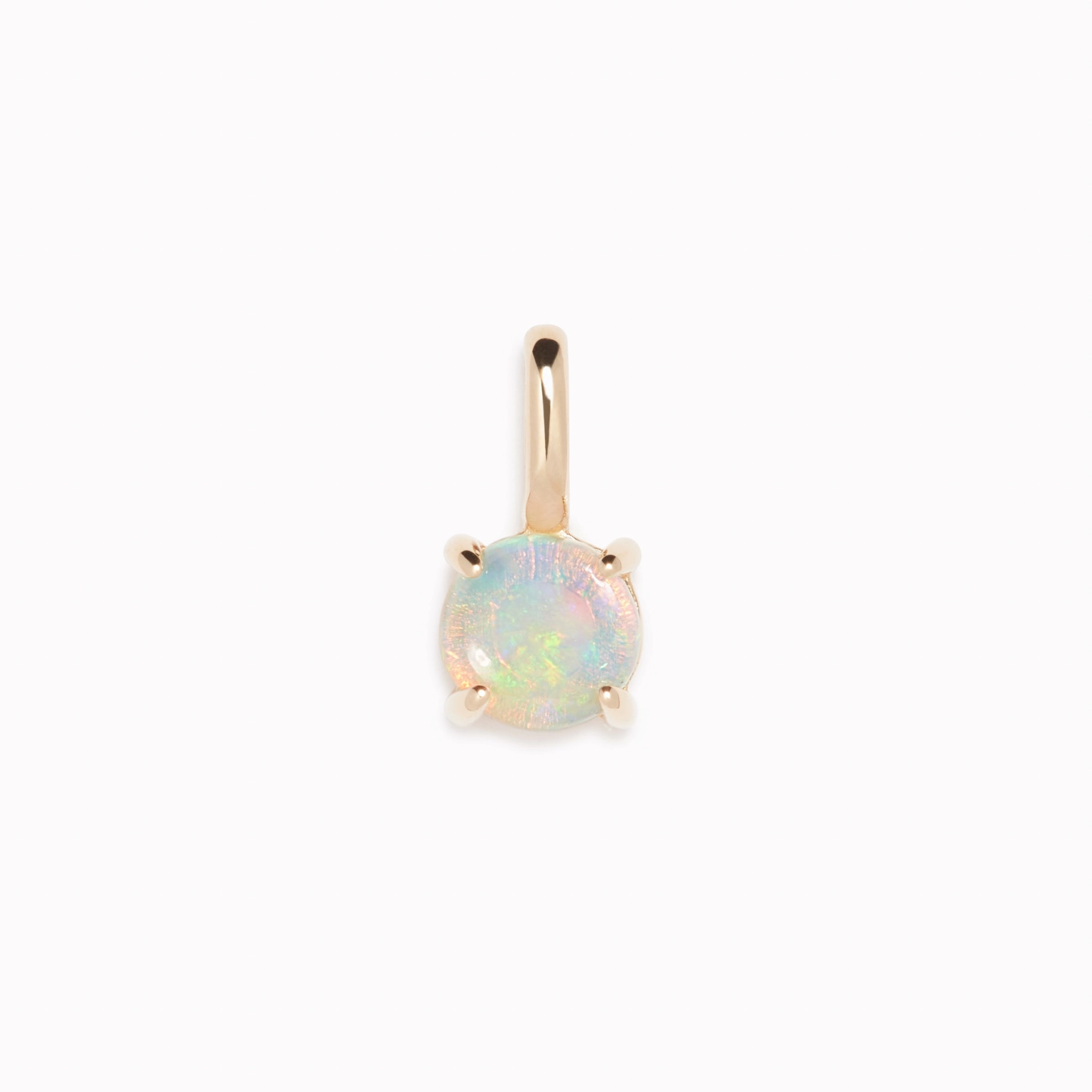 Cute Accent Opal Charm 14k Gold