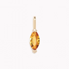 November Birthstone Pendant 14k Gold - Citrine Precious Craft