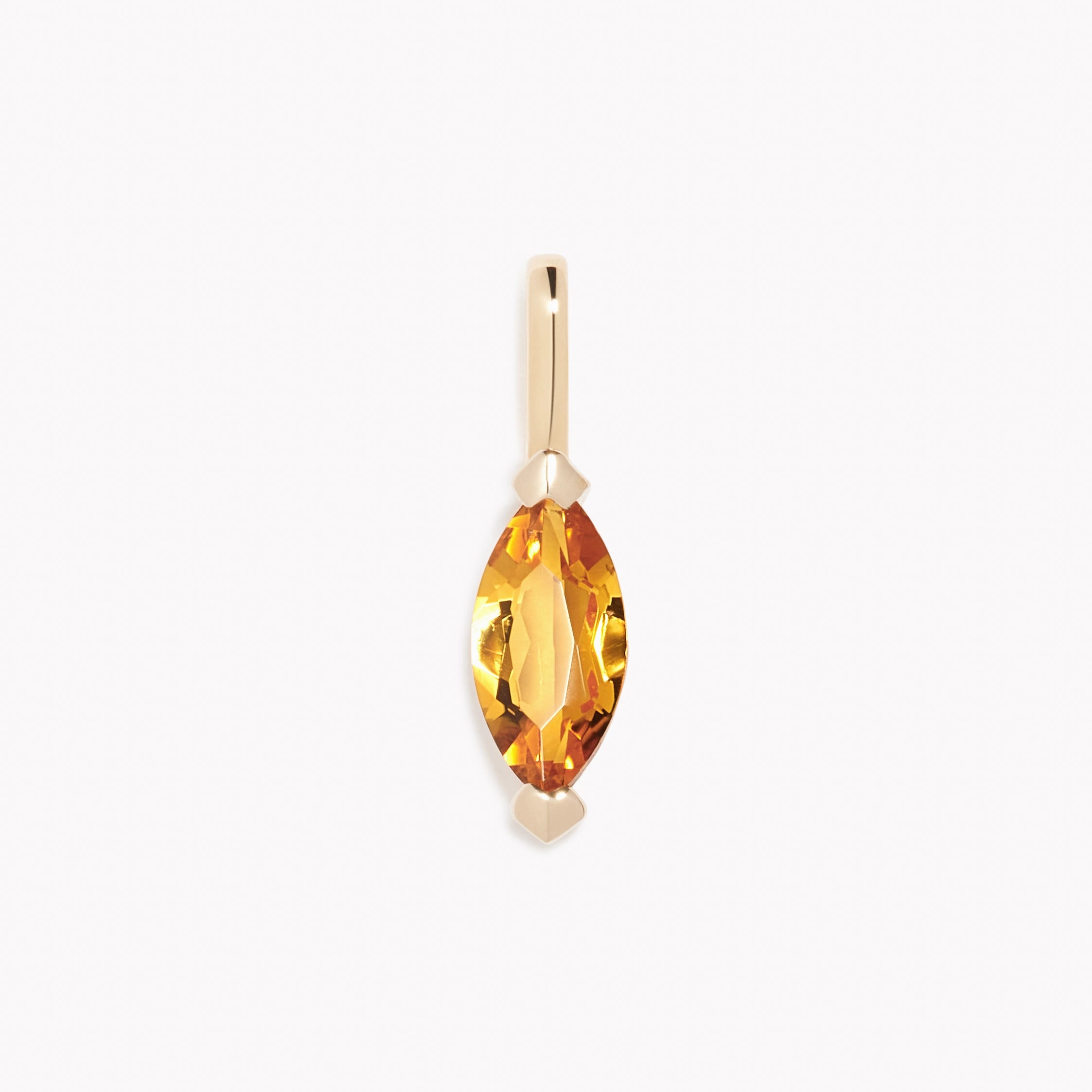 November Birthstone Pendant 14k Gold - Citrine Precious Craft