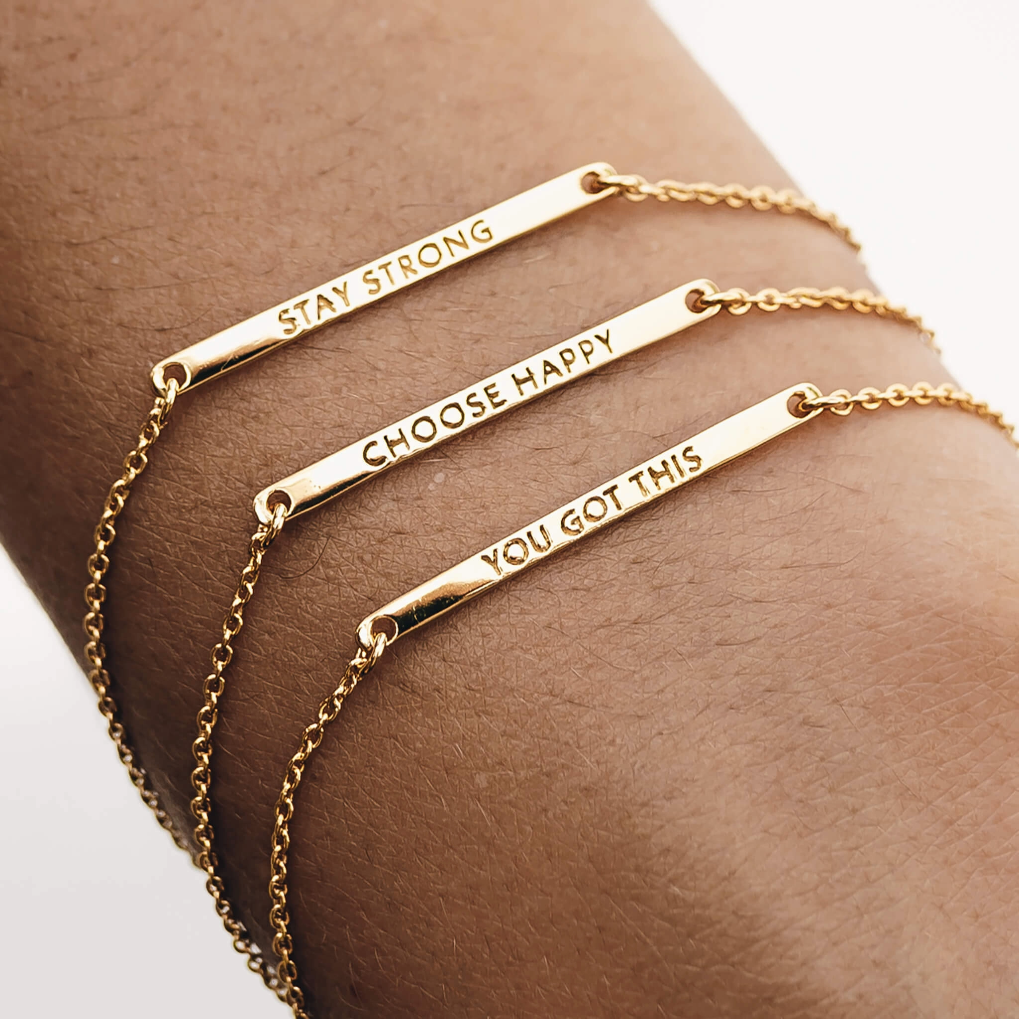 Inspiration Bracelet - You Got This (Gold Vermeil) Timeless Detailing Luxury Layer