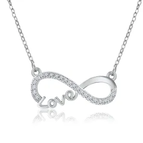 Infinity Love Pendant Necklace - Meaningful Jewelry for Her - Anniversary Gift Subtle Jewelry Trendy Jewelry