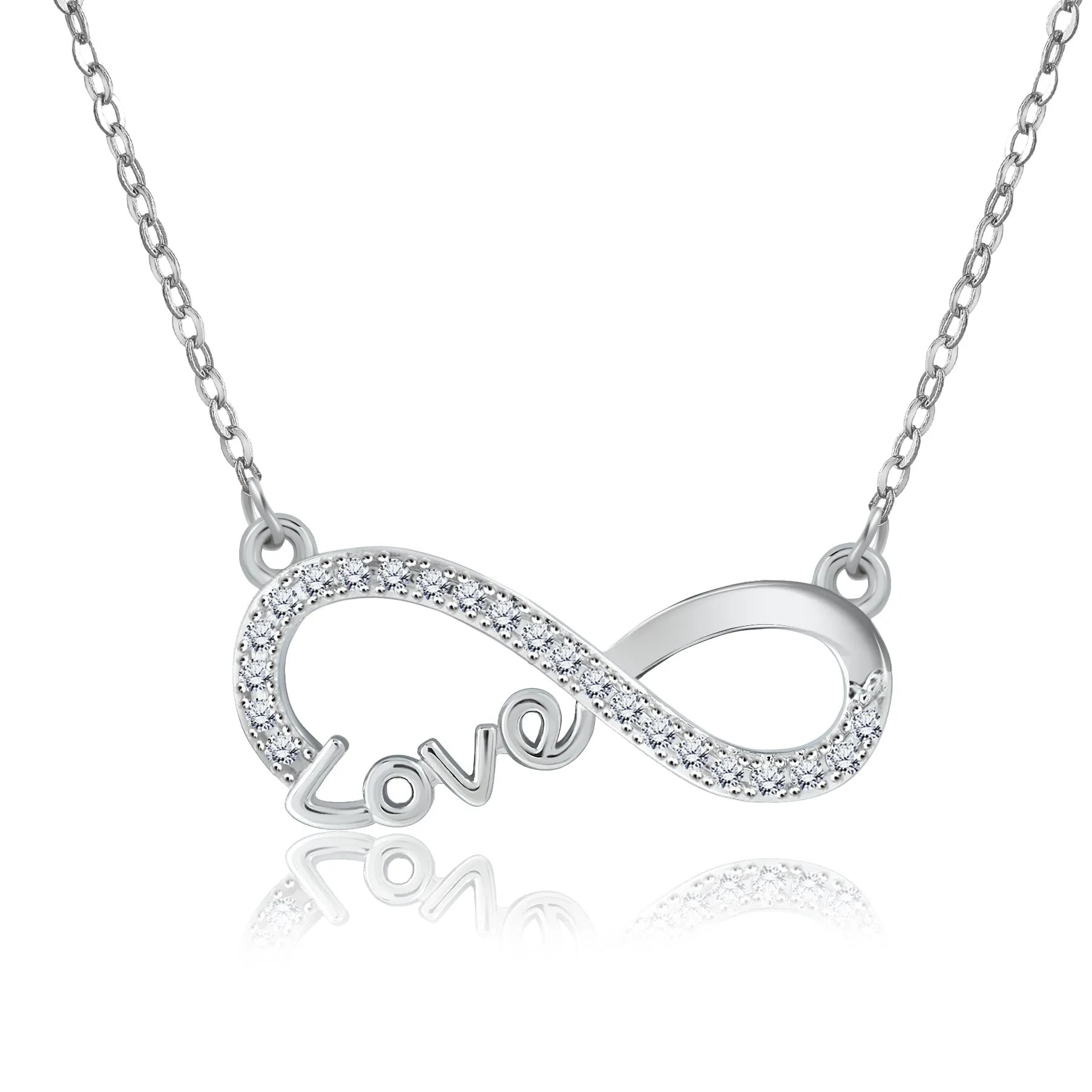 Infinity Love Pendant Necklace - Meaningful Jewelry for Her - Anniversary Gift Subtle Jewelry Trendy Jewelry