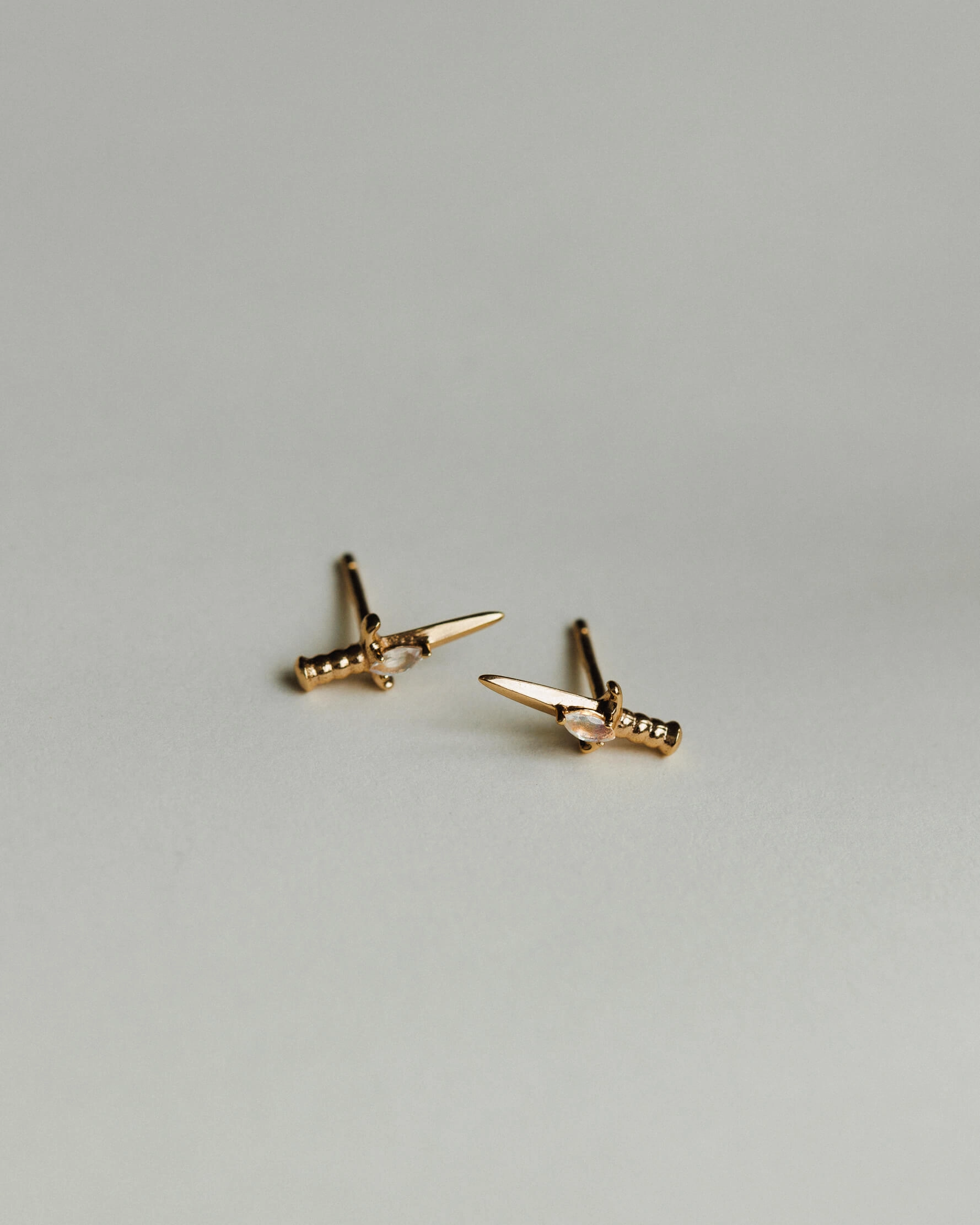 Inventory - Moonstone Dagger Studs Delicate Details Casual Accent