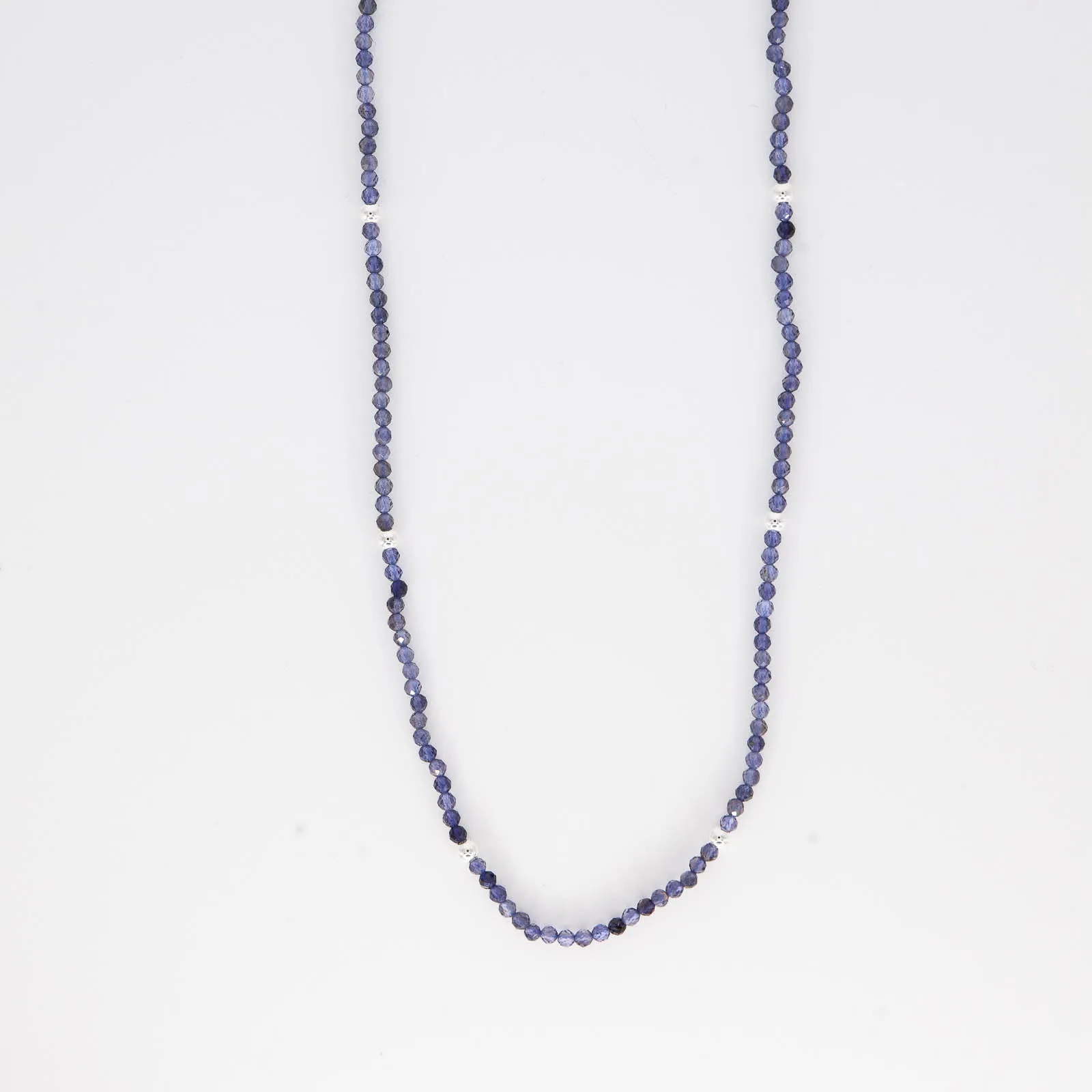 Iolite Beaded Necklace Summer Present Fine Ornament
