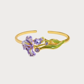 Rosy Fusions Adjustable Feature Iris Flower Cuff