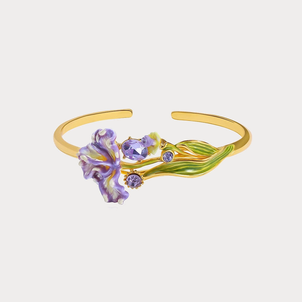 Formal Detail Iris Flower Cuff