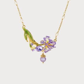 Gorgeous Accessory Showing Accessory Iris Flower Necklace