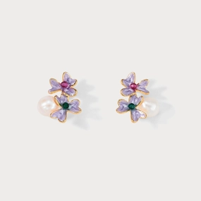 Iris Pearl Earrings Refined Essential Trendy Element