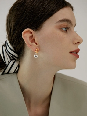 Isolde Knot & Ball Drop Earrings Bright Pop