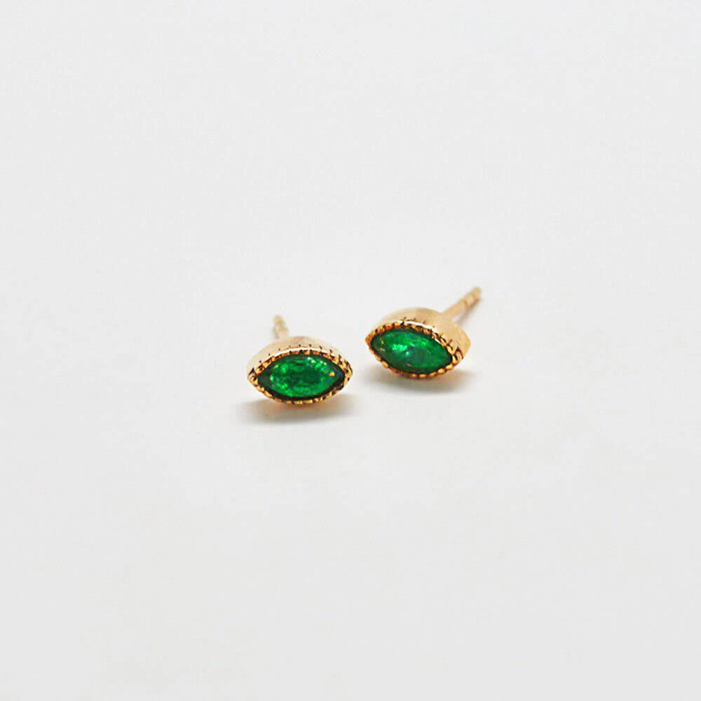 Jade Teardrop Stud Earring Stylish Style Fresh Look