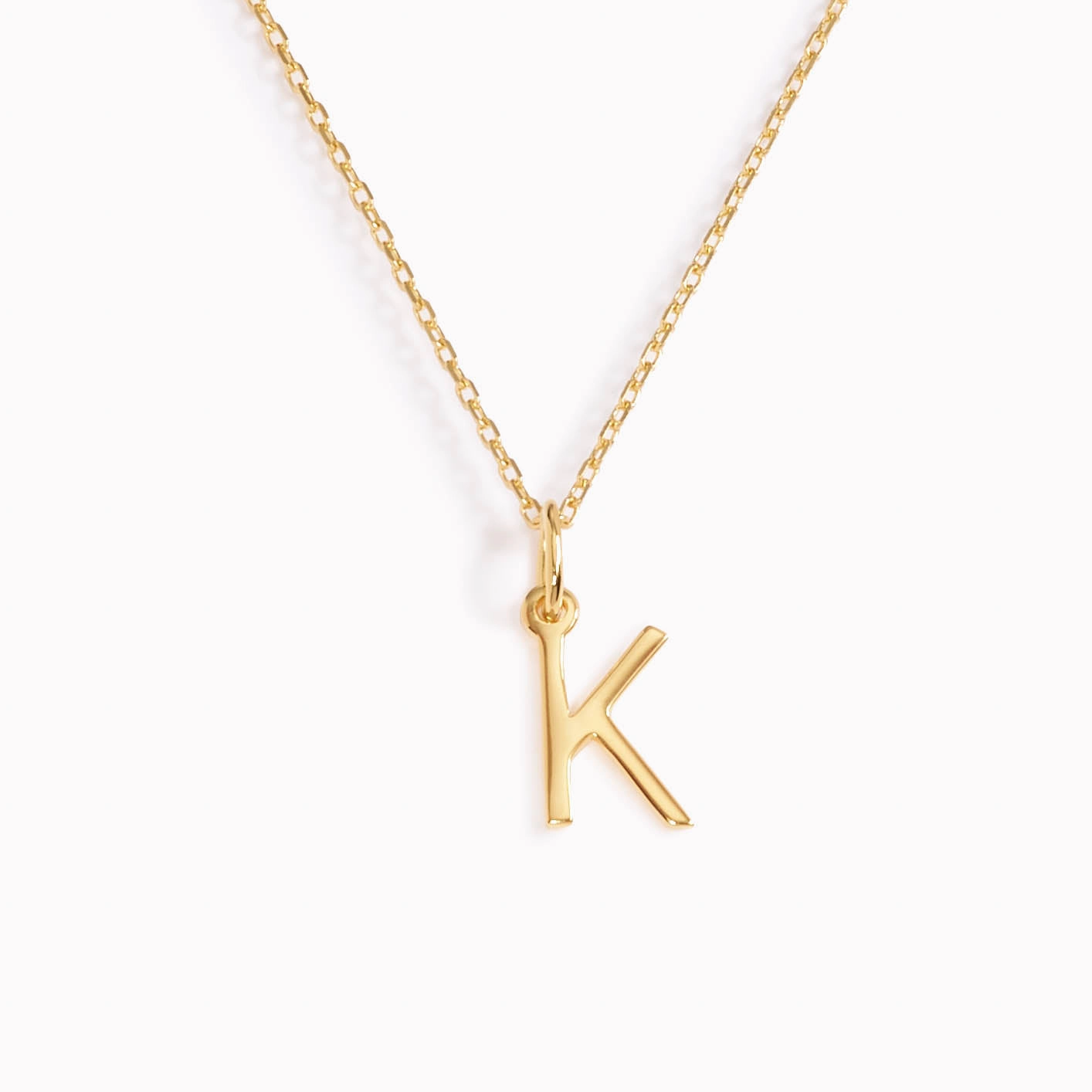 Birthday Present K Necklace / Gold Initial Necklace